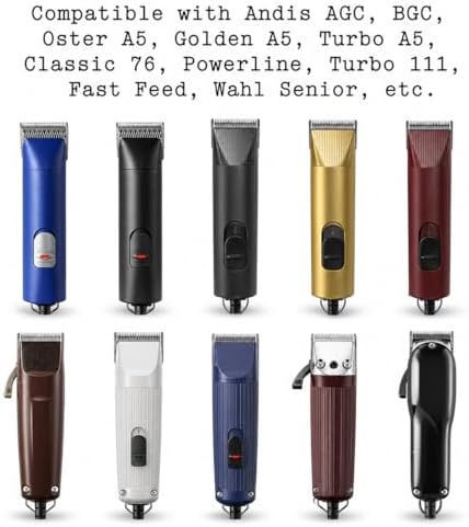 Miaco 10 Piece Universal Clipper Guide Comb Guard Set Compatible with Full Size Clippers Oster Classic 76, Oster A5, Andis AG, Andis BG, Wahl Senior