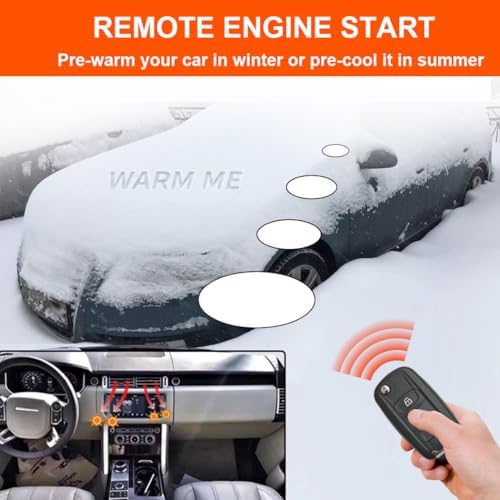 Car Alarm System with Remote Start kit & Push to Engine Start Stop Button