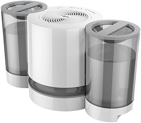 Vornado EV100 Evaporative Whole Room Humidifier with SimpleTank, Easy-Fill, 1 Gallon Capacity, 2 Speeds, Electronic Humidistat, Antimicrobial Treated Wick, Perfect for Home, Bedroom, and Living Room