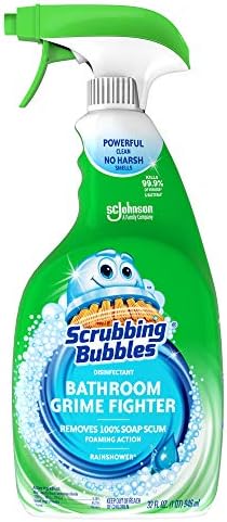 Scrubbing Bubbles Bathroom and Shower Cleaner Disinfectant Spray, Foaming Action Bathroom Grime Fighter, Citrus Scent, 32oz
