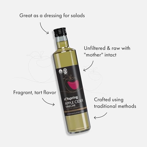 Solspring Apple Cider Vinegar, Biodynamic, 16.9 fl oz, Pack of 2