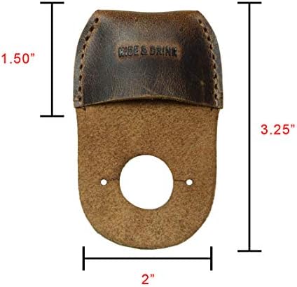 Hide & Drink, Leather Thumb Guard, Finger Protector, Carpenter Carving Accessories, Handmade Includes 101 Year Warranty :: Bourbon Brown