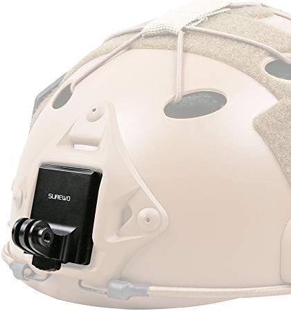 Aluminum NVG Helmet Mount, Tactical Helmet NVG Mount Compatible with GoPro Hero 13/12/11/10/9/8, DJI Osmo Action 6/5 Pro/4/3, Nano, Insta360