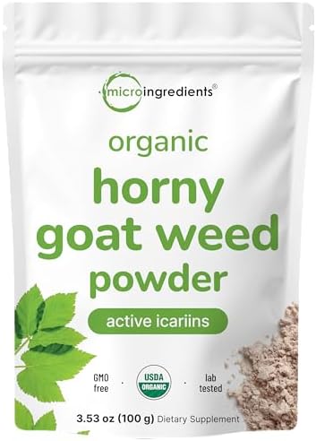 Micro Ingredients Organic Horny Goat Weed Powder for Men and Women