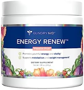 Gundry MD Energy Renew Supplement, Passion Fruit Flavor Powder, 30 Servings
