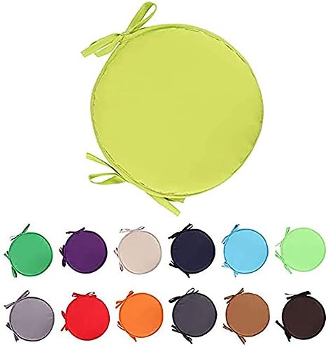 Indoor/Outdoor Chair Pads Round Seat Cushions Garden Patio Home Cushions - Diameter 38cm (2pcs,Red)