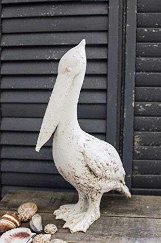Creative Co-Op Resin Pelican with Distressed White Finish