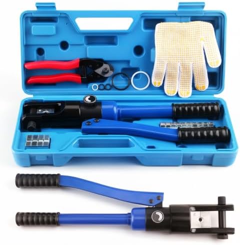Lichamp 16 Packs Hydraulic Cable Lug Tool Set 6 AWG to 4 0 AWG with Case