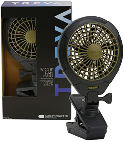 Treva 5 in Battery Powered Clip Fan with Clamp | Yes