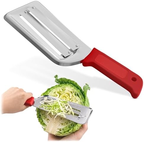 Cabbage Shredder with Dual Blade, 11.8 Inch Stainless Steel Slicer | Cabbage Knife for Faster Coleslaw Prep
