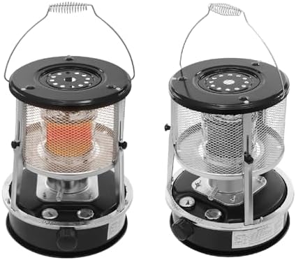 2 in 1 Portable Kerosene Heater, 9000 BTU Kerosene Stove Non-Electric Indoor Outdoor Heater Emergency Oil Heaters for Camping Cooking Emergency Preparedness (Black, 1pc)
