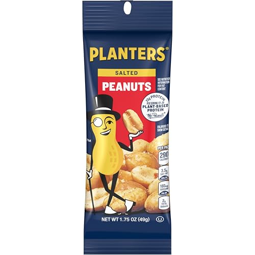 PLANTERS Salted Peanuts, Plant Based Protein Snacks, 2.19lbs (1 Ct)