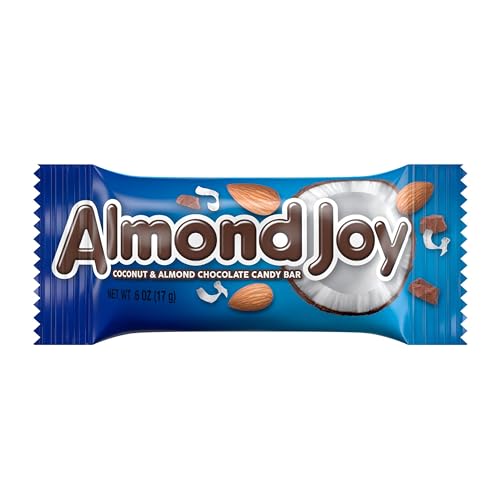 ALMOND JOY Coconut and Almond Chocolate Snack Size, Candy Bars, 0.6 oz (8 Count)