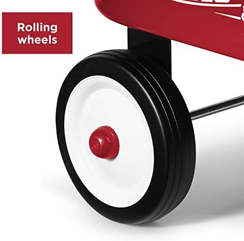Radio Flyer Mini Classic Red Wagon for Kids, 12.5" Toy Wagon Ages Aged 1.5+ | Play-Size Version of the Classic, Durable Rolling Wheels & Steel Body, Working Handle, Toys, Crafts & Gift Displays