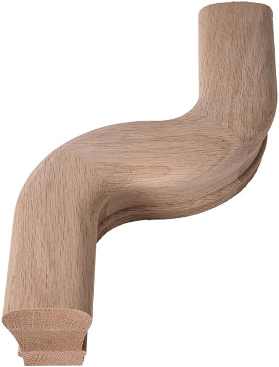 Red Oak 6010-8E 2-1/4 inch Width x 2-3/8 inch Tall Traditional Style Straight Wood Handrail for Stair Remodeling 8 feet Long