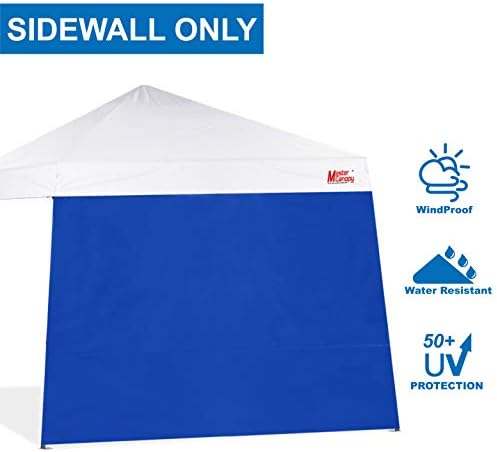 MASTERCANOPY SunWall Canopy Sidewall for 10x10 Slant Leg Canopy Tent, 1 Pack Sidewall Only (Black) | Waterproof UV‑blocking Durable Slant Leg SunWall Adds Shade and Blocks Wind for Canopies, Gazebos