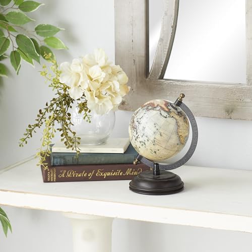 Deco 79 Mango Wood Globe, 6" x 5" x 8", Cream