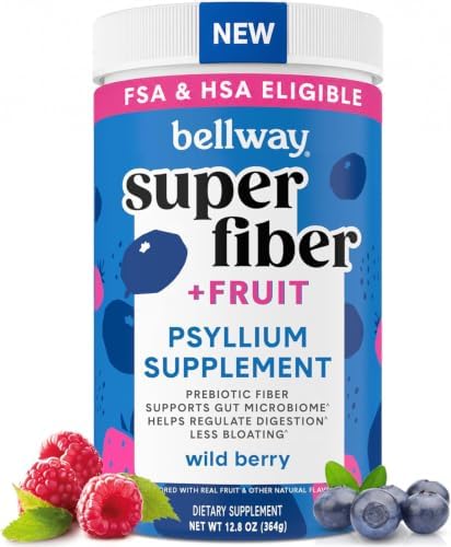 Bellway Super Fiber + Fruit, Organic Psyllium Husk Powder, Sugar-Free