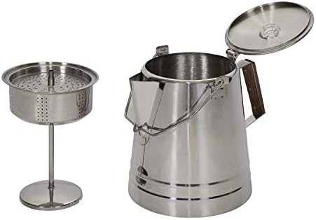 Stansport Stainless Steel Percolator Coffee Pot 9 Cups (276-9), Silver