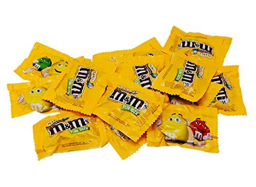 Milk Chocolate Peanut M&Ms Fun Sized Individual Bags - 3LB Resealable Stand Up Bag (approx. 70 pieces) - Bulk Milk Chocolate Bulk Filler Candies