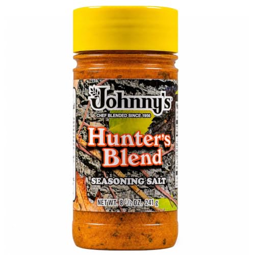 Johnny's - Hunter Seasoning Salt - 8.5 oz | Savory Seasoning Blend, Great For Wild Game, Beef, Poultry, Vegetables, Grilling