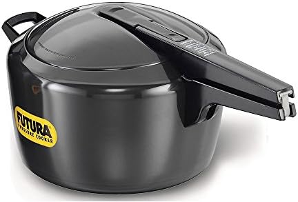 Hawkins Futura 5 Litre Pressure Cooker, Hard Anodised Inner Lid Pressure Cooker, Pan Cooker, Black (FP50)