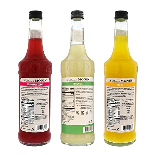 Monin - HomeCrafted Dragon Fruit Cosmo Cocktail Mix, Ready-to-Use Drink Mixer, Strawberry & Pear Blend, Made with Natural Flavors & Real Fruit Juice
