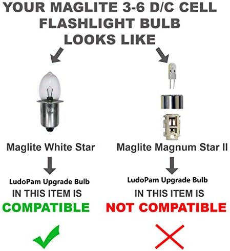 LED Flashlight Bulb XP-G3 LEDs Upgrade Bulb Compatible for Maglite Flashlight 3 4 5 6 Cell D/C