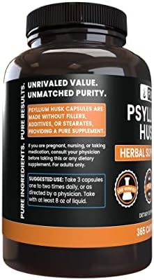 Pure Original Ingredients, Psyllium Husk, 365 Capsules