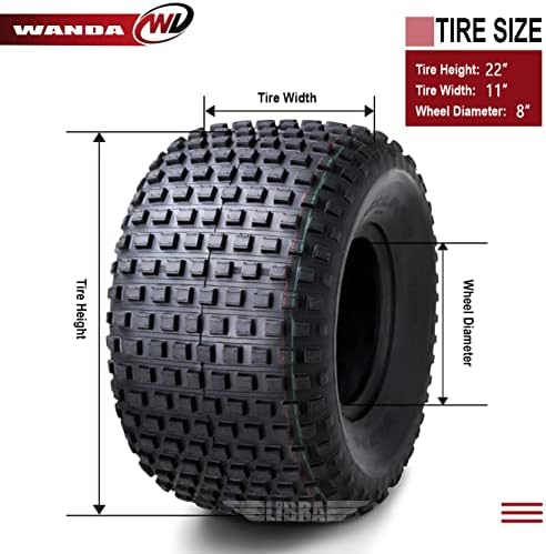 One New WANDA ATV Tire 22X11-8 22x11x8 4PR P323 - 10032