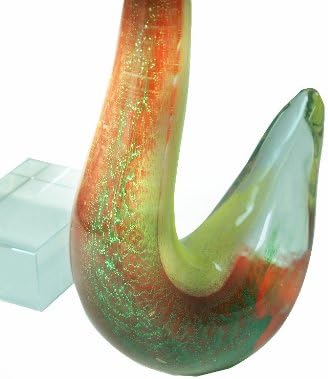M Design Art Handcraft Glass Rainbow Stripe Colorful Art Handcraft Sculpture N1408 [Kitchen]