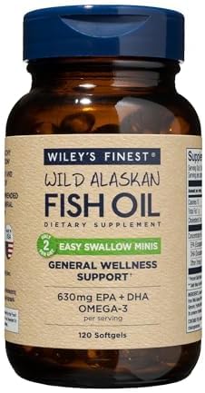Wiley's Finest Wild Alaskan Easy Swallow Minis, 120 Count (Pack of 1)