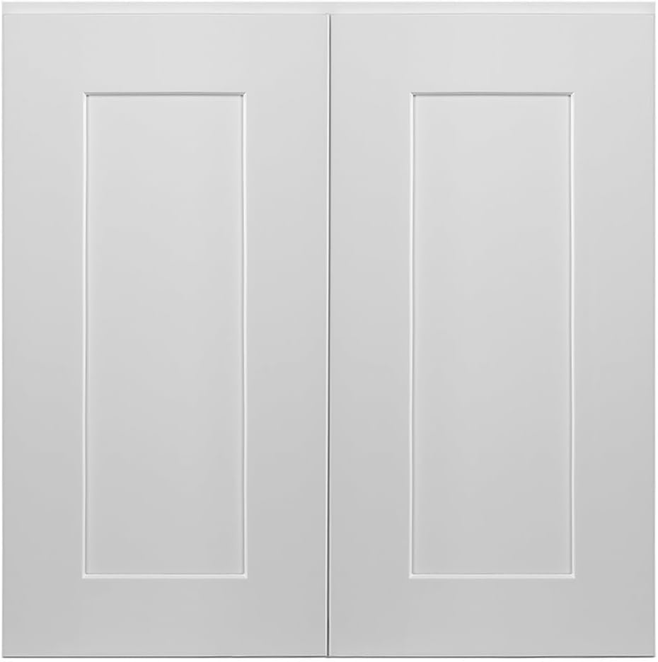 Design House Brookings Kitchen Wall Cabinet, 24", White | Adjustable Shelves, Adjustable Hinges, Wall Mount, Contemporary/Modern, Wood, Kitchen, 561571