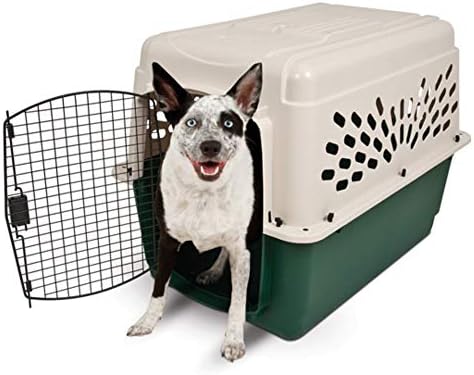 Petmate Ruffmaxx Camouflage Dog Kennel Pet Carrier & Crate 40" (70-90 Lb), Outdoor and Indoor for Large, Medium, and Small Dogs - Made from Recycled Material w/ 360-Degree Ventilation, Made in USA