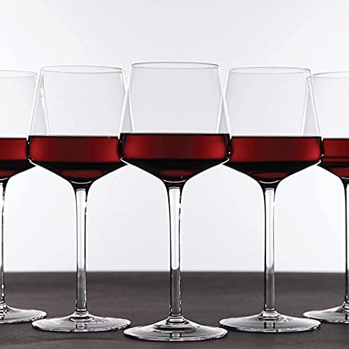 Crystal Wine Glasses Set 6, Red White Wine Large Glasses - 100% Lead-Free Glass - Pinot Noir - Burgundy - Bordeaux - 20.5-ounce