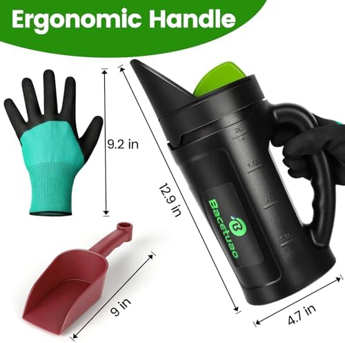Hand Spreader Shaker, Multiple Adjustable Opening Sizes for All Purpose for Grass Seed, Fertilizer & Earth Food, Snow Salt