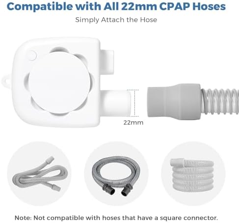 CPAP Hose Dryer, CPAP Tube Cleaner Blower Fan, Fast Drying CPAP Cleaning Kit for All Standard 22mm Diameter Tubing with High-Speed Airflow, 3 Speeds & 3 Timer (45/60/80 Minutes), 5V Adapter