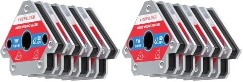 YESWELDER 4-Pc Welding Magnet Set, 50 lb Holding Power Welding Accessories