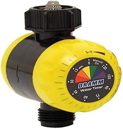 Dramm ColorStorm Premium Water Hose Timer, Mechanical, Turns Water Off Automatically, Up to 120 Minutes of Run Time, Compact for Lawn, Drip