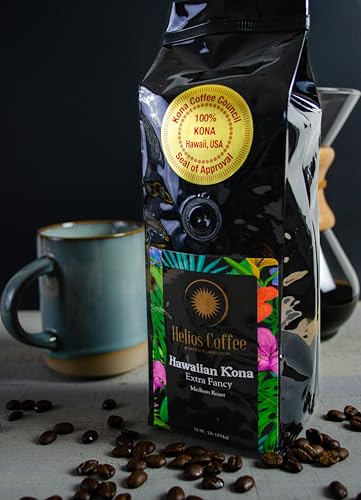 100% Hawaiian Kona Coffee, Extra Fancy - Whole Bean - 1lb.