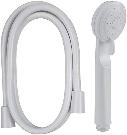 RecPro 4" RV Tub & Shower Diverter Faucet, White/Smoke, Handheld