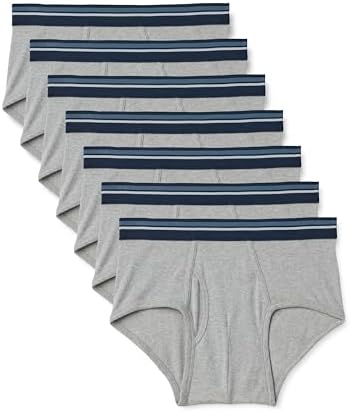 Amazon Essentials Men's Breathable Ribbed Knit Briefs with Elasticized Waistband, Multipacks