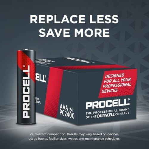PROCELL AAA Alkaline Batteries, 1.5V Professional Low-Drain, 144-Count Bulk | Industrial triple A cells, 10-year shelf life, ANSI/IEC tested, remotes