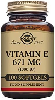 Solgar Vitamin E 670 mg (1000 IU), 100 Mixed Soft Gels - Non GMO | Suitable for Vegetarians, Gluten Free