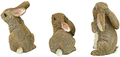 Design Toscano QM200681 Hopper the Bunny Standing Rabbit Indoor/Outdoor Garden Statue, 6 Inches Wide, 11 Inches Tall, Handcast Polyresin, Full Color Finish
