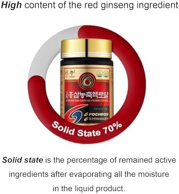 Pocheon 240g(8.5oz), 100% Pure Korean 6Years Root Panax Red Ginseng Extract Royal, 70% Solid State, Saponin, Natural Immune Support