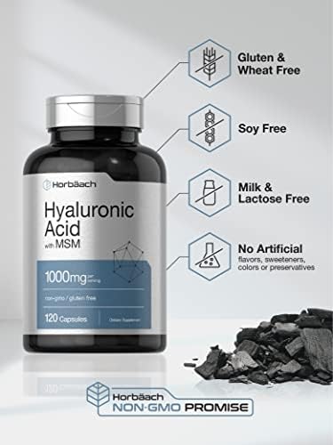 Horbäach Hyaluronic Acid with MSM | 1000 mg | 120 Capsules