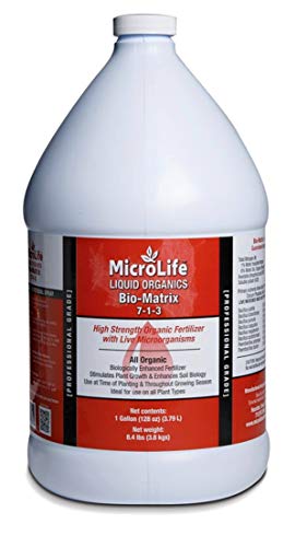 MicroLife Bio-Matrix (7-1-3) Professional Grade Liquid Organic Biological Fertilizer, 1 Gallon