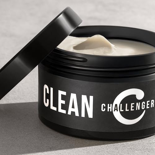 Challenger Men’s Clean Cream Pomade, 1.5 Ounce | Fragrance Free, Non-Comedogenic Hair Styling Product | Medium Firm Hold & Natural Finish | Shine Free, Unscented, Water Based & Travel Friendly