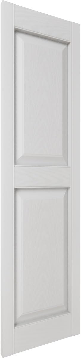 Mid America 00021247002 Standard Size Williamsburg Double Panel Vinyl Shutters, w/Installation Shutter-Lok's & Matching Screws (Per Pair), 002, 12"W x 47"H, Black